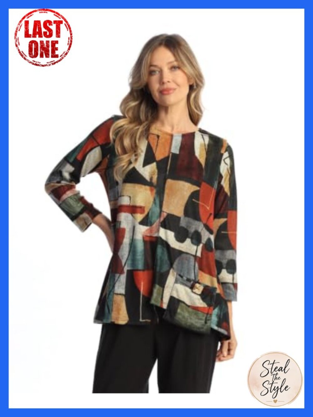 Jess & Jane French Brushed Knit Patch Pocket Tunic